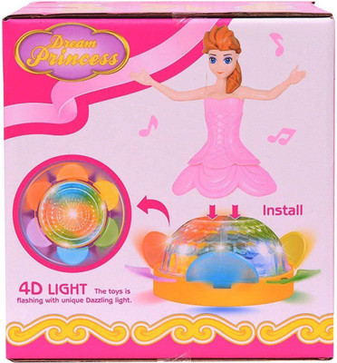

BEST SHOP Beautiful Amazing 4D dancing doll princesses with light and music on the floor!!(Multicolor)