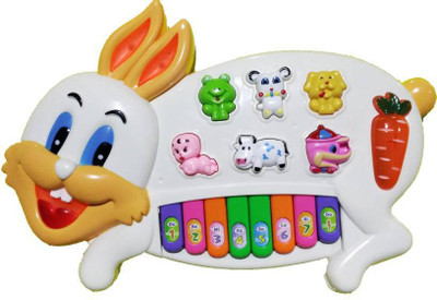 

ExaltedCollection Musical Rabbit piano for kids with different animal baby sounds(Multicolor)(Multicolor)