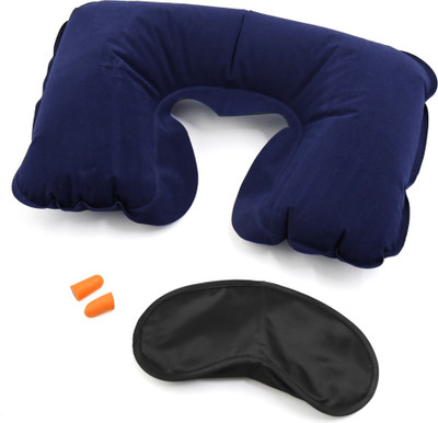 

ARYSHAA Travel Sleeping Kit Neck Pillow & Eye Shade(Multicolor), Black