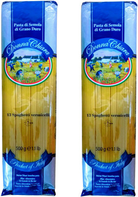 

Donna Chiara Durum Wheat Semolina Spaghetti Pasta(Pack of 2, 1000 g)