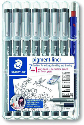 

Staedtler Pigment Liners with Mars Mechanical 0.5 mm Pencil Pencil(Multicolor)