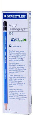 

Staedtler Mars Lumograph B Pencil Pack of 12 Pencil(Multicolor)