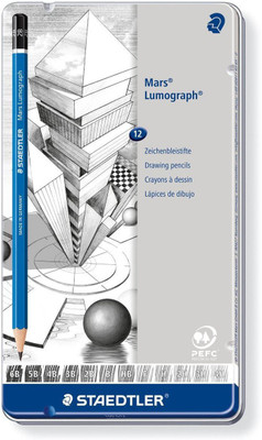 

Staedtler Mars Lumograph Drawing Pencil for Design and Drafting - Pack of 12 Pencil(Multicolor)