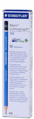 

Staedtler Mars Lumograph 100-6H Pencil, Pack Of 12 Pencil(Multicolor)