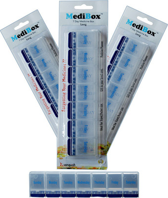 

MediBox 7 - day Long Pill Box Pill Box(White)