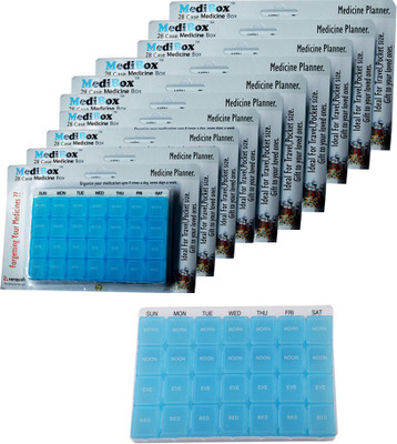 

MediBox 7 - day 28 Case Pill Box Pill Box(Blue)