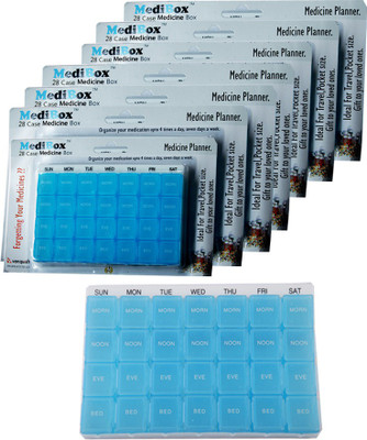 

MediBox 7 - day 28 Case Pill Box Pill Box(Blue)