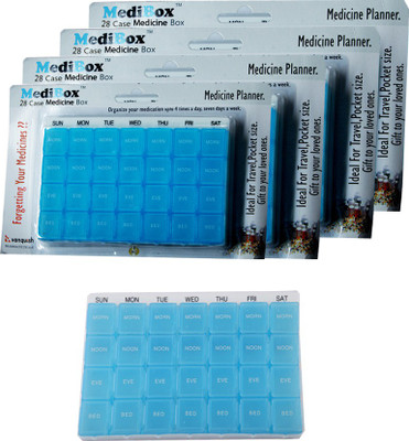 

MediBox 7 - day 28 Case Pill Box Pill Box(Blue)