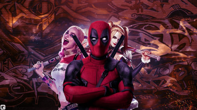 

Deadpool Harley quinn Concept Art 4K ON FINE ART PAPER ON 24X36 LARGE POSTER Photographic Paper(36 inch X 24 inch, Rolled)