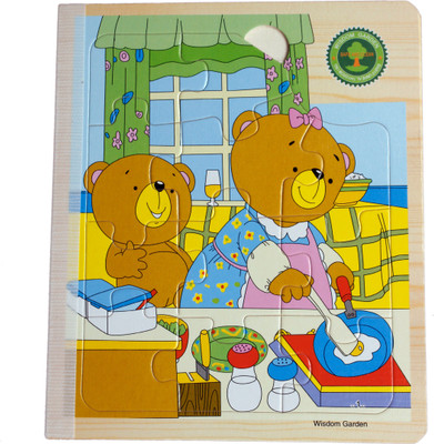 

Hnt Kids jigsaw wooden book puzzle (6-in-1 & 67 Pieces) | Animal Themed | Early Educational Toys for Toddlers Kids 2 Years +(67 Pieces)