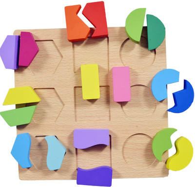 

Hnt Kids geometrical slit block puzzle shape recognition early learning educational toy(multi colour)(19 Pieces)