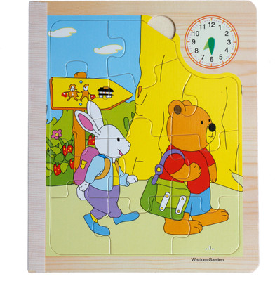 

Hnt Kids six in 1 jigsaw wooden book puzzle ( 67 Pieces) | Animal Themed | Early Educational Toys for Toddlers Kids 2 Years +(67 Pieces)