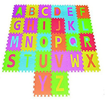 

Baybee Premium Multi-Color EVA Mats for Kids- 26 PCs- A to Z Aplhabet and colors may vary (1 Feet x 1 Feet Single- 26 PCs Kit)(26 Pieces)