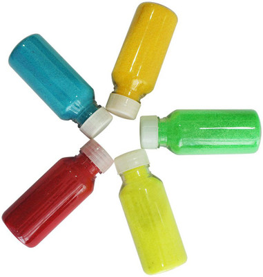 COLORFULL Pack of 5 Rangoli Powder(Multicolor)
