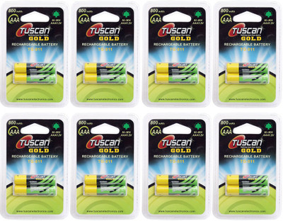 

Tuscan GOLD AAA 800 mAh 8 Pack (16Pcs) Rechargeable Ni-MH Battery