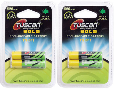 

Tuscan GOLD AAA 800 mAh 2 Pack (4Pcs) Rechargeable Ni-MH Battery