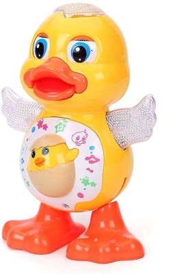 mishra trader mishra toy Dancing Duck Toy with Real Dancing Action & Music Flashing Lights, Multi Color(Multicolor)