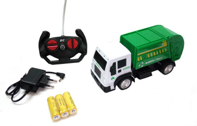 

TALKING GANESHA Sanitation Truck with rechargeable Batteries & charger RC Toy For Kids - Multicolor Model 2(Green)