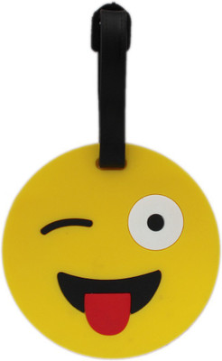 

Shoppernation Luggage Tag Smiley Wink Emoji - Yellow (6LNT34) - Bag Travel Tags Luggage Tag(Multicolor)