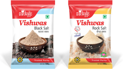 

sankalpshri Combo Pack of 100% Pure and Natural Rock & Black Salt(100 g, Pack of 2)