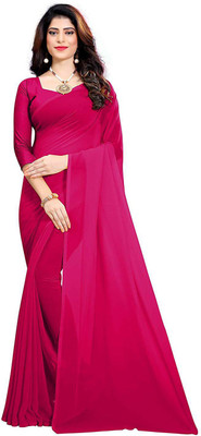 Sidhidata Solid/Plain Daily Wear Georgette Saree(Purple)