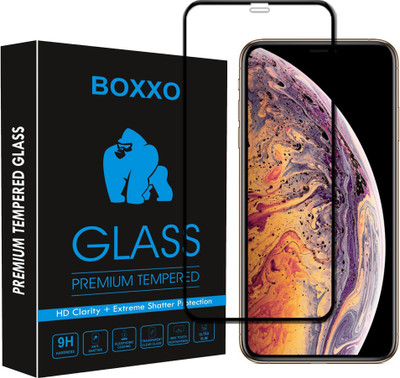 Boxxo Edge To Edge Tempered Glass for Apple iPhone XS Max(Pack of 1)
