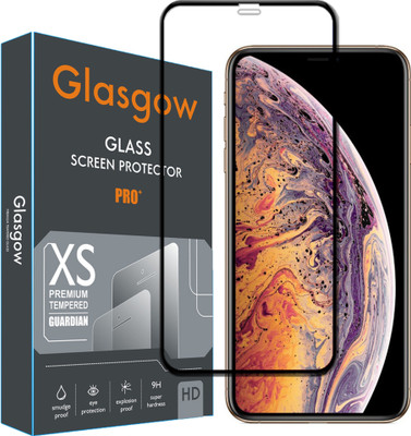 Glasgow Edge To Edge Tempered Glass for Apple iPhone XS(Pack of 1)