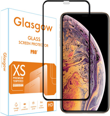 Glasgow Edge To Edge Tempered Glass for Apple iPhone XS(Pack of 1)