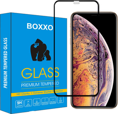 Boxxo Edge To Edge Tempered Glass for Apple iPhone XS(Pack of 1)