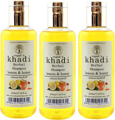 

Vagad's Khadi Lemon and Honey Shampoo 210 ml (Set of 3)(690 ml)