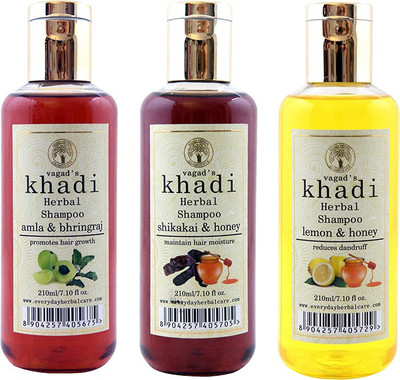 

Vagad's Khadi Amla and Bhringraj Shikakai and Honey Lemon and Honey Shampoo(360 ml)