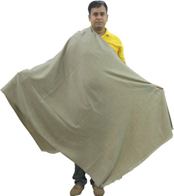 Vrinde Pure Wool Solid Men Shawl(Grey)