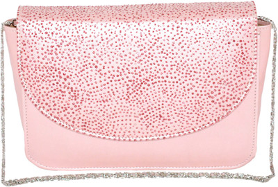 

minaar Women Evening/Party, Casual Pink PU Sling Bag