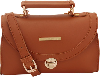 LAPIS-O- LUPO Women Casual Tan Synthetic Leather Sling Bag
