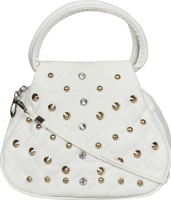 

New Eva Girls Casual, Formal, Evening/Party White PU Sling Bag