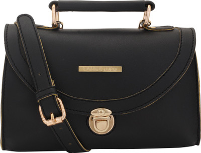 

LAPIS-O- LUPO Women Casual Black Synthetic Leather Sling Bag