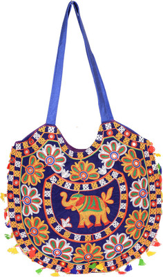 

Baisa Women Casual Blue Cotton Shoulder Bag