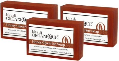 

Khadi organique Handmade soap Honey Glycerine(125 g, Pack of 3)