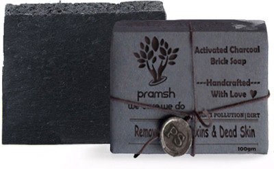 

PRAMSH Activated Charcoal Handcrafted whitening & Detoxifying Spa Soap Bar 100gm(100 g)