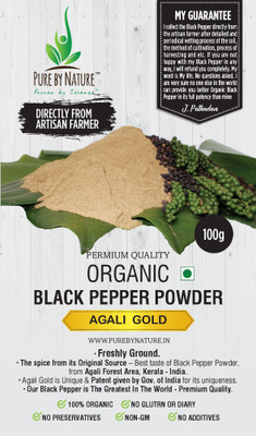 

Pure by nature BLACK PEPPER POWDER-ORGANIC -Agali Gold- from Agali Forest Area, Kerala-India(100 g)