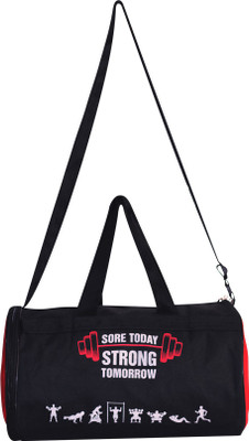 

AVENIR BLACK/RED - SORE TODAY STRONG TOMORROW Bag with SIDE POCKET for SHOES Duffel / Sports(Black, Kit Bag