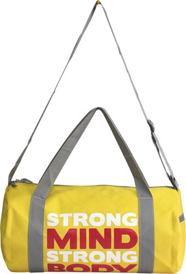 

AVENIR YELLOW- Strong Mind Strong Body Bag with side ZIPPERS Duffel(Yellow, Kit Bag