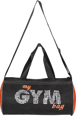 

L'AVENIR Black - MY GYM BAG Gym bag(Black, Kit Bag, Black;orange