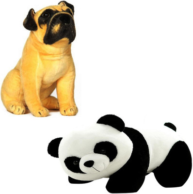 

MEGAEMART PANDA [58CM] AND HUTCH DOG[49CM] ANIMAL SOFT TOY PACK OF 2 - 58 cm(Multicolor)