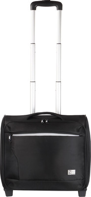 

Nasher Miles Wall Street 2 Wheel Polyester 39 Liters Black Laptop Trolley/Travel Bag Expandable Cabin Luggage -  inch(Black