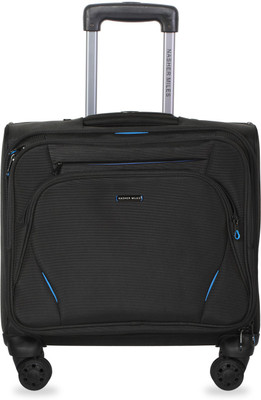 

Nasher Miles Wall Street 8 Wheel 14F Polyester Black Laptop Roller Case (Black-Red) Cabin Luggage -  inch(Black