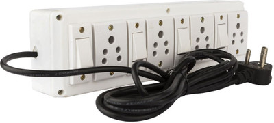 

HI-PLASST (4+4) Extension Switch Board with 2 Sockets(5A) and 2 Switches(5A)-4Mtr Long Wire 4 Socket Surge Protector(White)