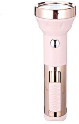 NextTech JY-1710 RECHARGEABLE LED FLASHLIGHT WITH LIGHTER LT-380 Torch(Pink, 12 cm, Rechargeable)