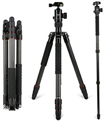 

fotopro X-Go Chameleon 5ft Aluminum Professional Tripod Stand with FPH-52Q Ball Head for DSLR Camera Payload 8kg (Black) Tripod Kit(Black, Supports Up to 8000)