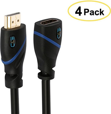 

CE TV-out Cable HDMI Extension Male to Female 12 Feet 4 Pack(Black, For Xbox, 3.5 m)